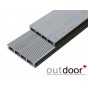 Террасная доска ДПК Outdoor 150*25*4000 мм. вельвет/шлифованная серая микс 